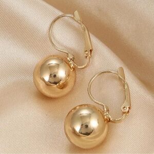 New Gold Plated Round Ball Dangle Drop Earrings ✨✨✨